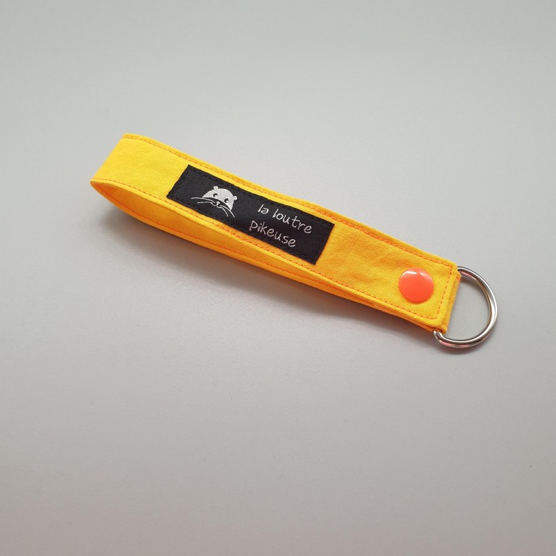 Porte-clés capsule fluo - jaune