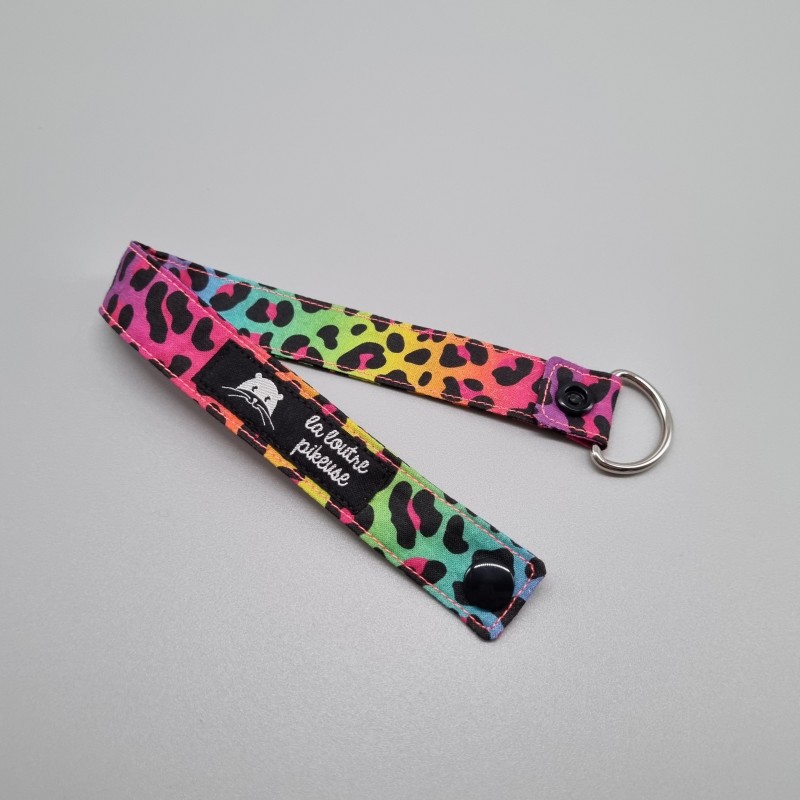Porte-clés - léopard rainbow