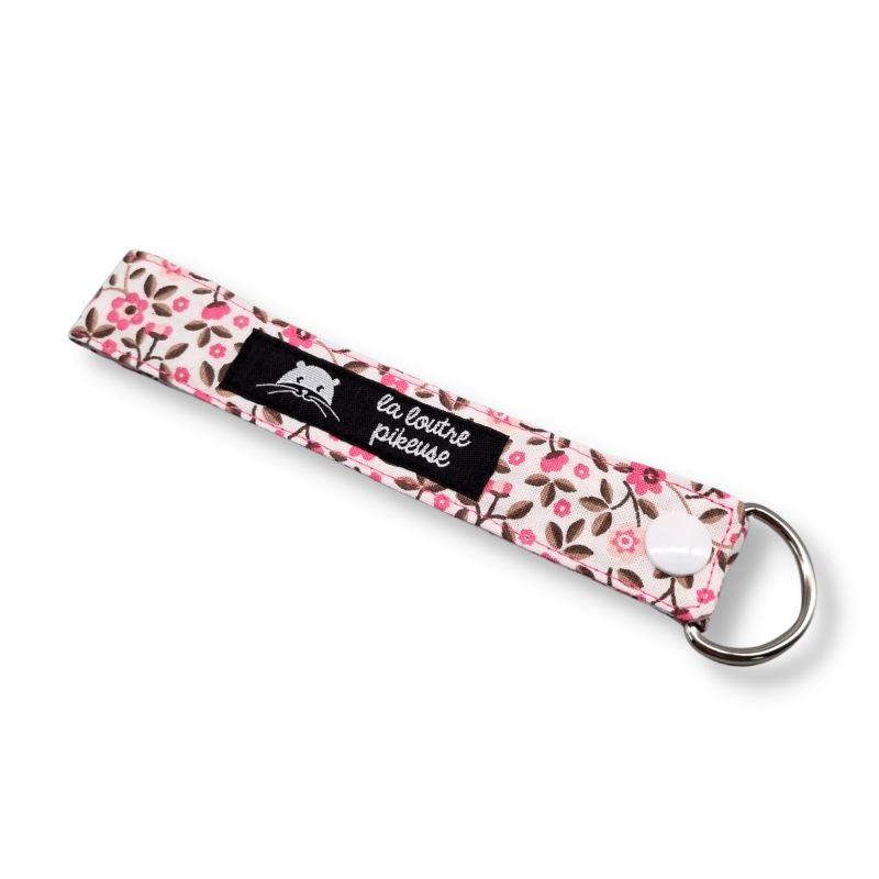 Porte-clés - petites fleurs roses