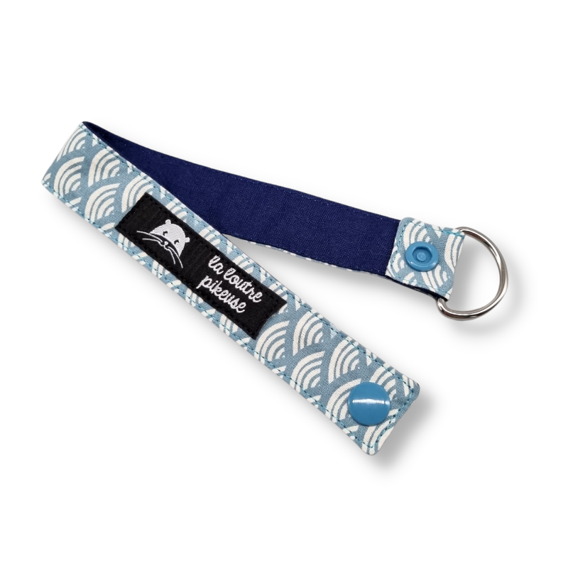 Porte-clés - seigaiha bleu