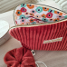 Trousse de toilette velours grosses côtes à personnaliser avec une étiquette tissée