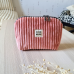 Trousse velours grosses côtes rose pastel "good mood"