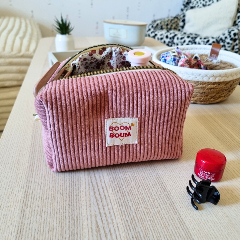Trousse Make Up bois de rose "Boom Boom"