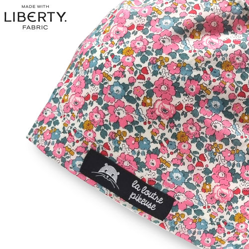 Calot de bloc couvrant liberty of london betsy ann rose et bleu