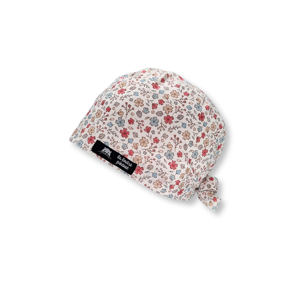 Calot de bloc couvrant Adèle fleurs marron, automne