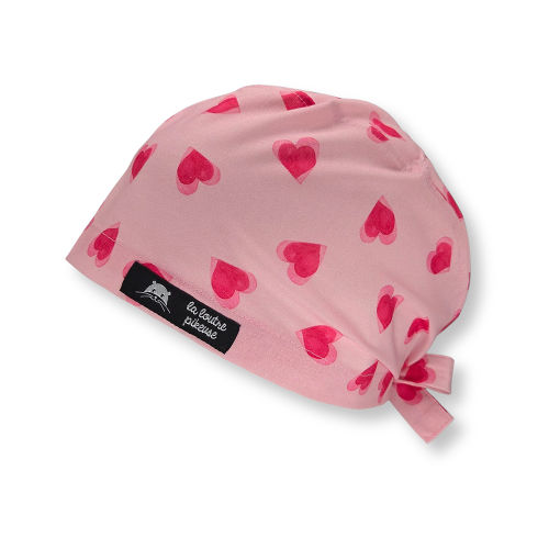 Calot de bloc couvrant avec coeurs roses