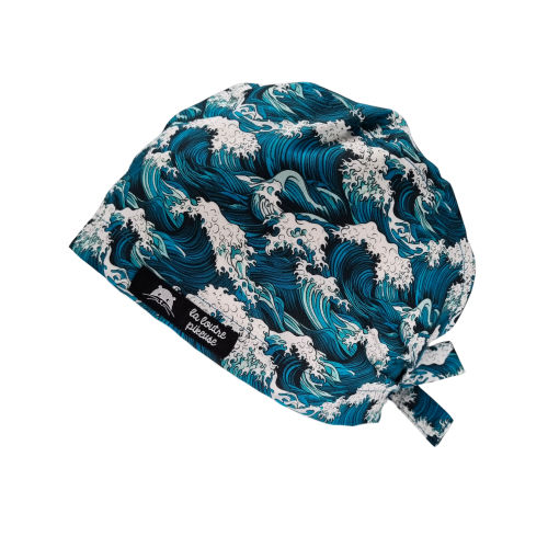 Calot de bloc couvrant avec des vagues bleu turquoise
