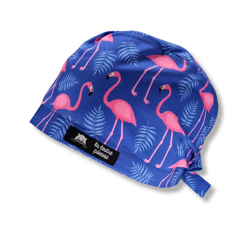 Calot de bloc couvrant avec des flamants roses