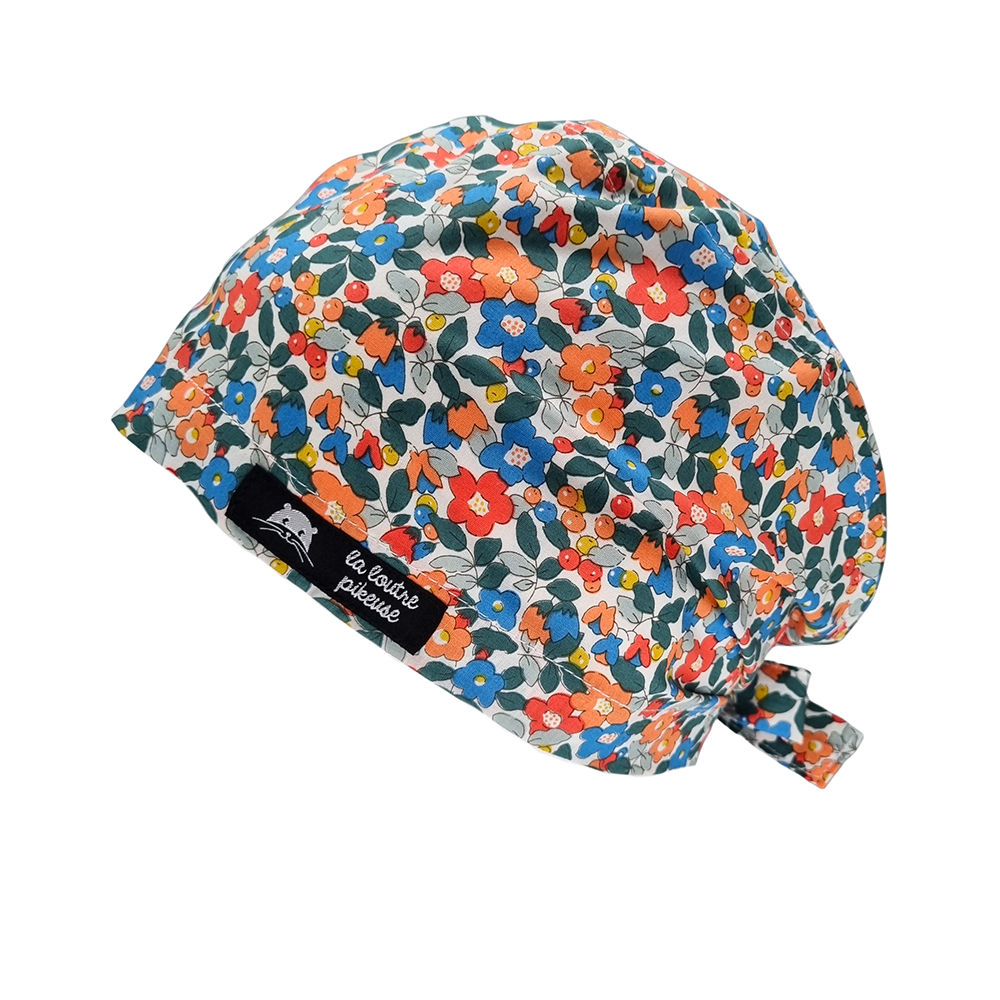 Calot de bloc couvrant avec des fleurs multicolores