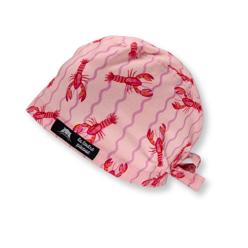 Calot de bloc couvrant avec des homards roses