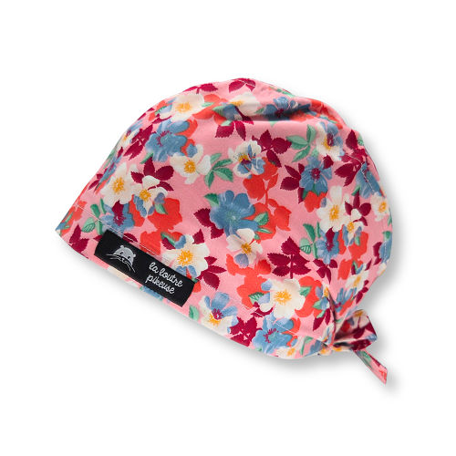 Calot de bloc couvrant - Inaya Calot de bloc couvrant avec des fleurs roses