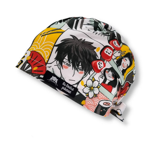 Calot de bloc couvrant avec des motifs de mangas japonais
