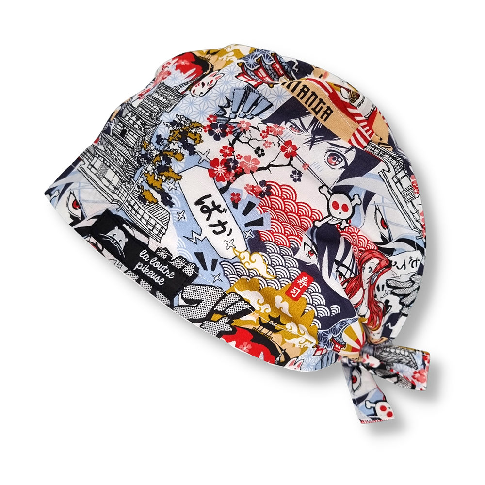 Calot de bloc couvrant avec des motifs kawaï japonais