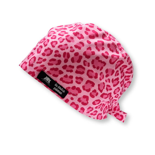 Calot de bloc couvrant - Pinky Calot de bloc couvrant motif léopard rose girly