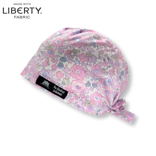 Calot de bloc couvrant - Liberty of London Betsy pastel Calot de bloc couvrant liberty of london betsy pastel rose et mauve