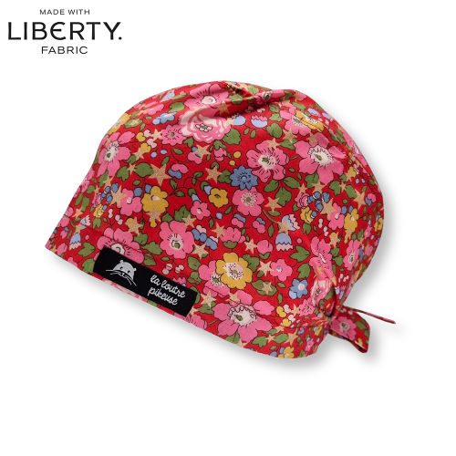 Calot de bloc couvrant liberty of london betsy stars rouge