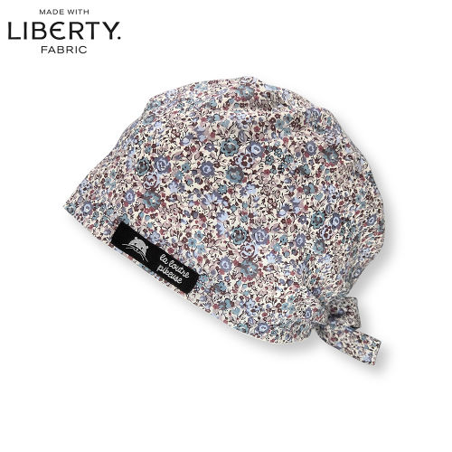 calot-de-bloc-couvrant-chrirugical-dentiste-anesthesiste-iade-sage-femme-infirmier-veterinaire-liberty-fleurs-emma-bleu-loutr Calot de bloc couvrant liberty of london emma