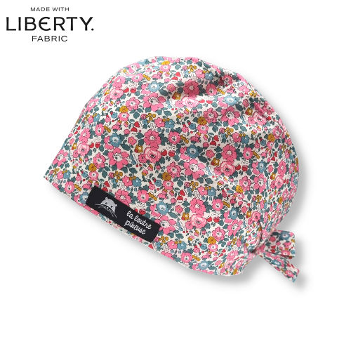 Calot de bloc couvrant liberty of london betsy ann rose et bleu