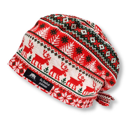 Calot de bloc couvrant inspiré des pulls moches de Noël