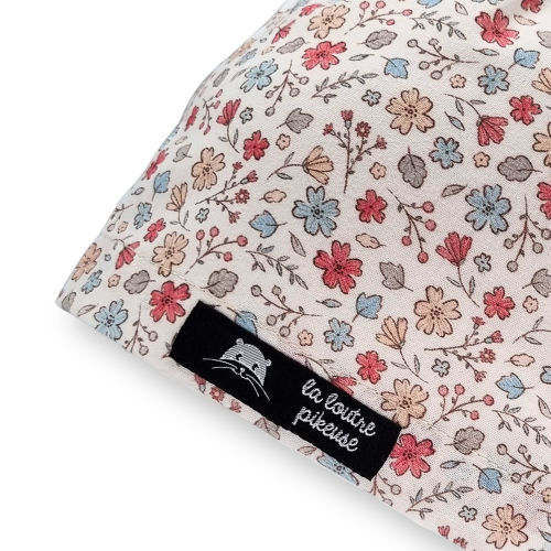 Calot de bloc couvrant Adèle fleurs marrons, automne