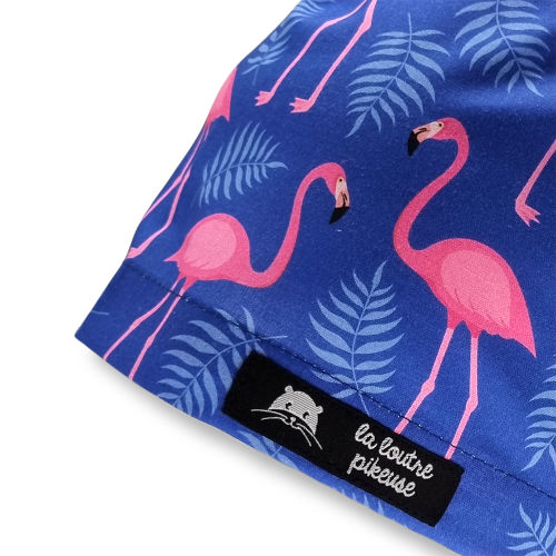 Calot de bloc couvrant avec des flamants roses