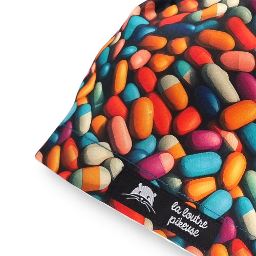 Calot de bloc couvrant avec des médicaments, gélules