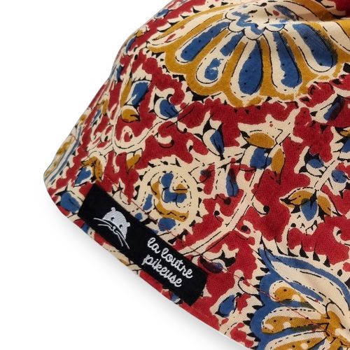 Calot de bloc couvrant motif indien