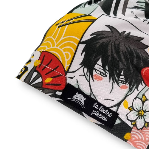 Calot de bloc couvrant avec des motifs de mangas japonais
