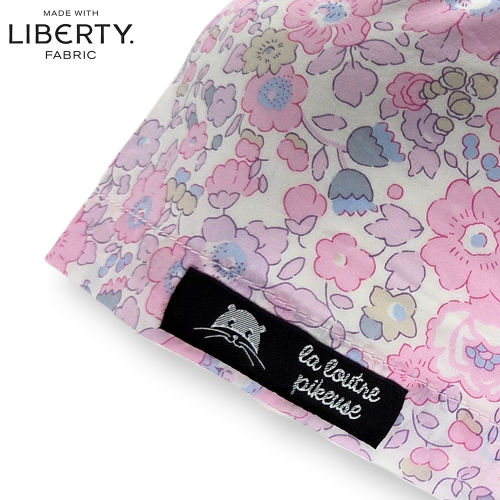 Calot de bloc couvrant liberty of london betsy pastel rose et mauve