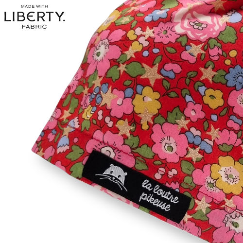 Calot de bloc couvrant liberty of london betsy stars rouge