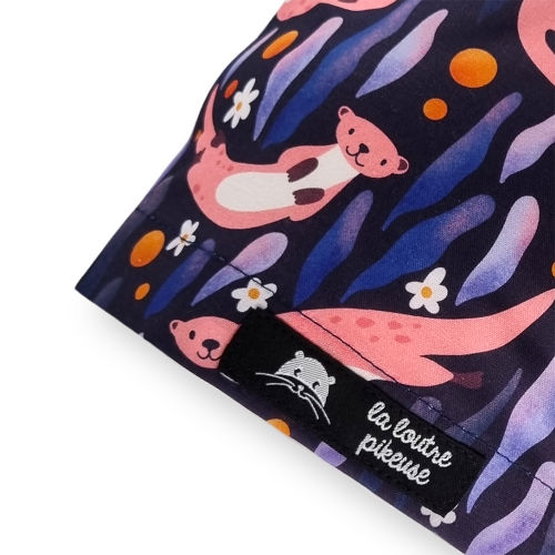 Calot de bloc couvrant mignonne petite loutre rose