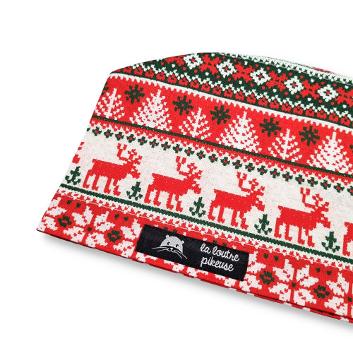 Calot de bloc couvrant inspiré des pulls moches de Noël