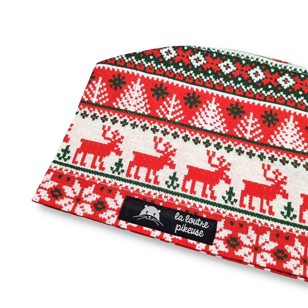 Calot de bloc couvrant inspiré des pulls moches de Noël