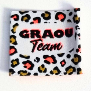 Etiquette fun graou team fluo