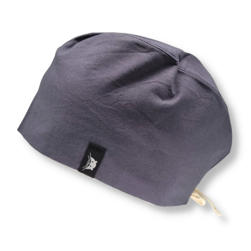 Calot court en tissu anthracite uni