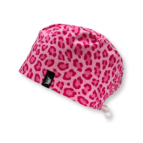 Calot court - Pinky Calot de bloc court motif léopard rose girly