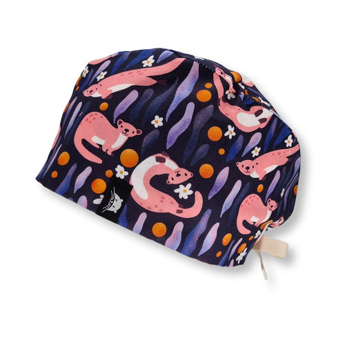 Calot de bloc court mignonne petite loutre rose