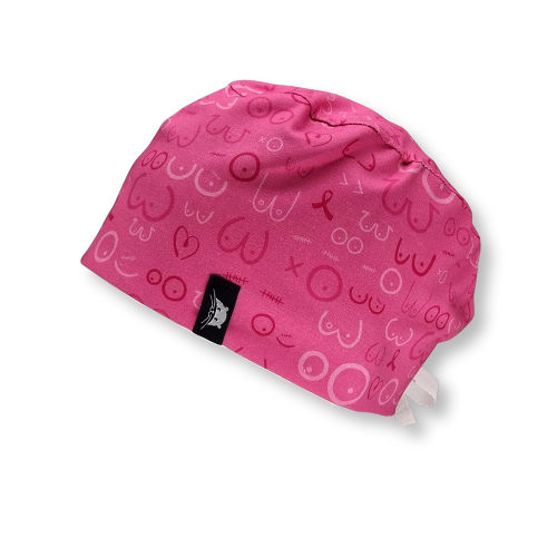 Calot court - Octobre rose Calot de court avec des seins pour octobre rose