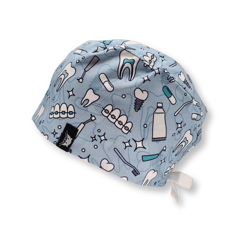 Calot court - Orthodontiste Calot de bloc court avec des motifs pour les dentistes et orthodontistes