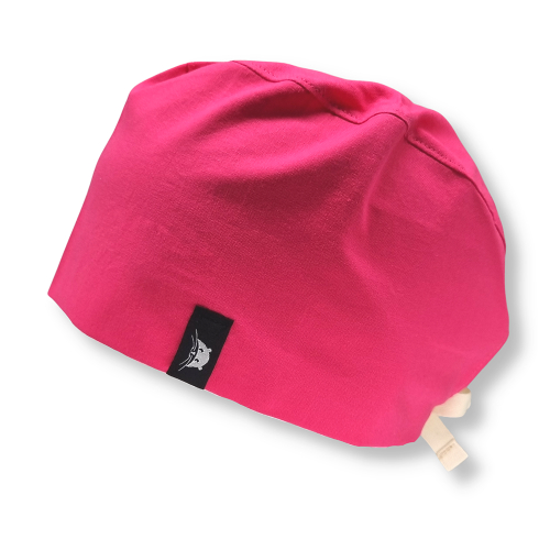 Calot court - Rose Calot court en tissu rose uni