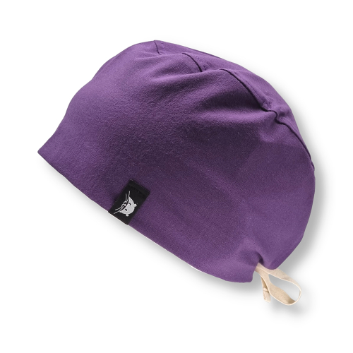 Calot court - Violet Calot court en tissu violet uni