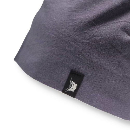 Calot court en tissu anthracite uni