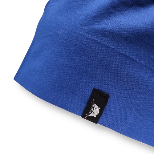 Calot court en tissu bleu royal uni