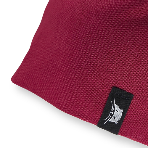 Calot court en tissu bordeaux uni