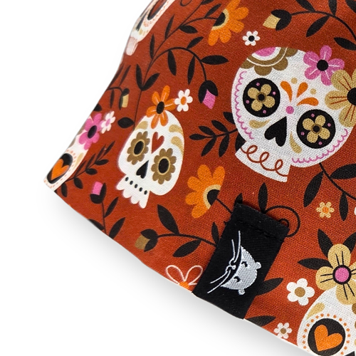 Calot de bloc court avec des crânes mexicains, calavera, fête des morts