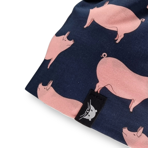 Calot de bloc court avec des cochons