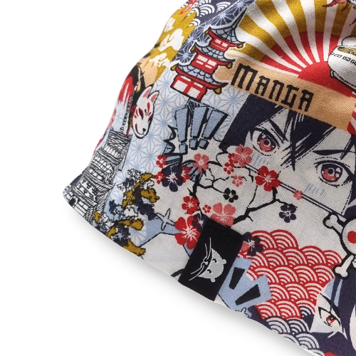 Calot de bloc court avec des motifs kawaï japonais