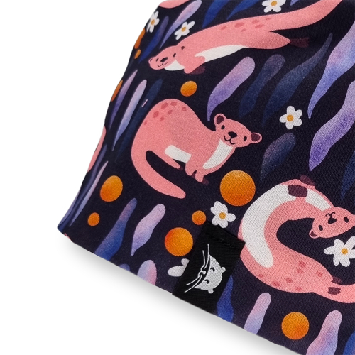 Calot de bloc court mignonne petite loutre rose