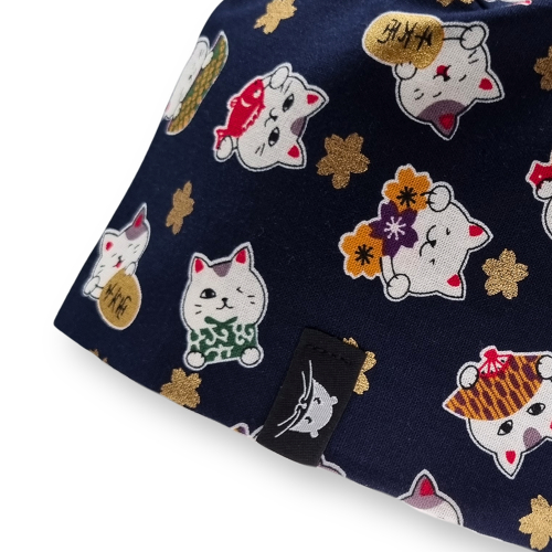 Calot de bloc court avec des chats japonais