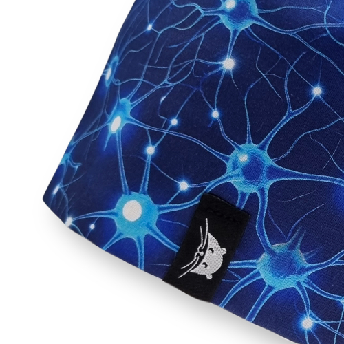 Calot de bloc court avec des synapses bleus